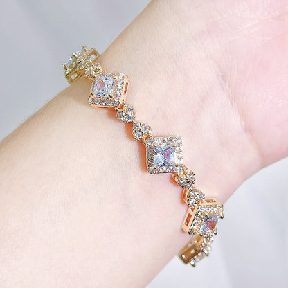 European And American Fashion All-match Diamond Zircon Bracelet For Women