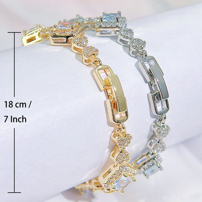 European And American Fashion All-match Diamond Zircon Bracelet For Women