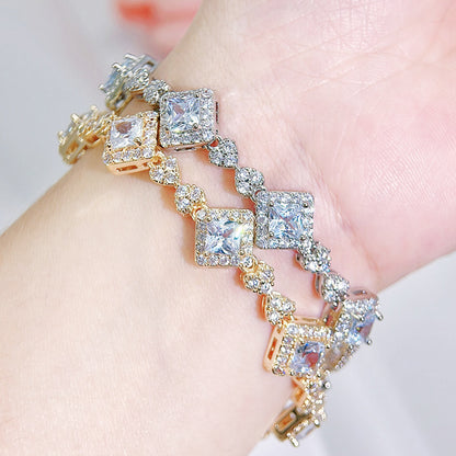 European And American Fashion All-match Diamond Zircon Bracelet For Women